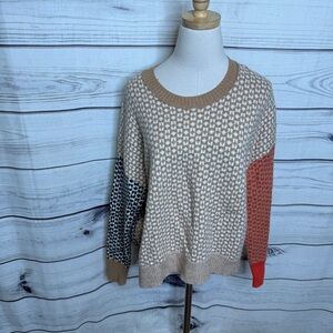 Stylish Colorblock Crew Neck Sweater